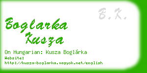 boglarka kusza business card